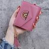 Bolsa para Monedas con Borla de Color Sólido Amor y Paz Porta Tarjeta de Estudiante de Aliexpress Ranura para Múltiples Tarjetas Cartera Corta Delgada Cartera