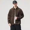 Nova Camisa de Manga Longa para Homens Primavera 2026, Estilo de Hong Kong Casual Japonês Solta, Jaqueta Camisa Masculina, Marca Tendência Roupa de Trabalho