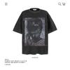 Camiseta de manga corta gruesa de 250 g para hombre, marca Tide, talla grande, chaqueta de algodón viejo lavada y suelta para hombre.
