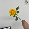 Flor Rosa de Veludo Artificial com Pérolas, Flor Rosa Única de Veludo para Decoração de Casa, Atacado Dropshipping Transfronteiriço