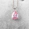Garnet Water Drop Pingente Aaa Grau Zircon Inlaid Cobre Pingente Colar Simples Coringa Colar Factory Outlet