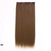 Peruca feminina europeia e americana, extensão de cabelo longo e liso, peça única, cinco clipes, peruca de cabelo com grampo, cortina de cabelo de fibra química, tomada de fábrica