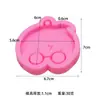 Molde de Silicona para Resina de Cristal DIY Diseño de Dibujos Animados de Pata de Oso en Forma de Corazón Molde para Colgante de Llavero Hecho a Mano