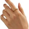Anillo de hoja de circón microincrustado de moda transfronteriza europea y americana para mujer, anillo simple Joker de apertura ajustable, joyería al por mayor