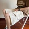 Pantalones cortos de trabajo frescos de seda de hielo para hombre, de verano, modernos, delgados, de secado rápido, holgados, de talla grande, versátiles, casuales