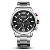 Reloj Megir para hombre, deportivo, multifuncional, de negocios, con correa de acero, reloj de cuarzo 2156.