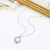 Nuevo Collar de Acero de Titanio Europeo y Americano de Venta Caliente Transfronterizo para Mujer Ins Chapado en Oro Plata Colgante Bicolor Moda Elegante Venta Directa de Fábrica