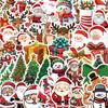 50 adesivos de graffiti de Natal DIY para caderno de anotações, papelaria, copo, mala, adesivos à prova d'água, atacado