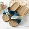 Pantuflas de lino para mujer, de verano, para el hogar, interiores, con suela suave, para parejas, para las cuatro estaciones, para hombre