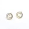 Brincos de pérola estilo Chanel da moda com pino de prata S925 super brilhantes com diamantes e letra C dupla para mulheres