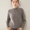 Suéter de Cachemira de Cuello Alto Medio para Mujer, de Manga Larga, Holgado y Cómodo, Nuevo Top Interior Cálido para Otoño e Invierno