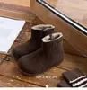 Botines cortos de estilo coreano para niñas, nueva colección de invierno 2026, botines estilo Birkenstock para niños, botas de princesa versátiles y elegantes para niñas, botines de algodón