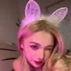 Aro para el Cabello con Orejas de Gato de Encaje Lindo de Corea del Sur Aro de Presión para Lavarse la Cara de Celebridad de Internet Accesorios para el Cabello de Maquillaje Sexy con Orejas de Conejo Cos