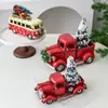 Navidad Transfronteriza Creativa de Gama Alta Santo Retro Coche de Hierro Adornos para Escritorio del Hogar Decoraciones Navideñas Regalos de Navidad