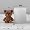 Jiahuimei Mini Molde de Oso DIY Lindo Animal Oso Vela de Aromaterapia Molde de Silicona