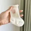 Meias Finas de Bebê para Meninas Recém-Nascidas, Primavera e Verão, Barra com Renda, Estilo Doce, Meias Infantis até o Meio da Panturrilha