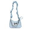 Bolsa Feminina Estilo Bolinho Moda Retrô 2026 Nova Versátil Transversal Corrente de Contas Nicho Bolsa Transversal