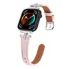 Aplicable a Huawei Fit3/Fit4/Fit5 Nueva Correa de Cuero con Incrustaciones de Diamantes en Forma de T 4pro/5pro Correa de Cuero para Smartwatch