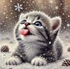 Amazon Pintura de Diamantes 5D Mosaico Venta Caliente Pintura de Diamantes Animales de Dibujos Animados de Invierno Dormitorio Sala de Estar Fábrica de Pintura de Diamantes