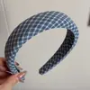 Goma para el pelo de tela a cuadros artística estilo coreano para mujer, Lazo grande simple para el pelo, Accesorio para el cabello de alta gama