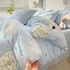 Estilo Ins Supermacio Cama Conjunto de Quatro Peças Lençol de Cama Capa de Edredom Duplo Capa de Edredom Individual Estilo Cama Dormitório Estudantil Conjunto de Três Peças