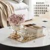 Caixa de Lenços Estilo Creme de Luxo Leve Mesa de Centro Sala de Estar Decoração Macia de Alto Padrão Caixa de Lenços Criativa Armazenamento de Controle Remoto Conjunto de Bandeja de Frutas