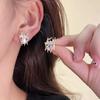 Aretes de perlas con aguja 925 para mujer, colgantes en la parte trasera, estilo ins, nuevo estilo caliente, modernos, lisos, circulares, nicho, aros para la oreja, venta al por mayor