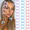 Venta caliente transfronteriza cinta multicolor cinta lateral pinza para el pelo pequeña lazo pinza de pico de pato trenzado dulce dopamina accesorios para el cabello niña