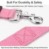 Correa de Seguridad Ajustable para Perro en Asiento de Coche - Correa Resistente de Nylon con Gancho Giratorio de 360 grados y Clip de Hebilla de Cinturón de Seguridad Universal para Perros Pequeños, Medianos y Grandes, Negro