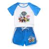 Ropa infantil Wangwang traje de manga corta para niña ropa de verano para niños nuevos pantalones cortos delgados conjunto de dos piezas entrega de una pieza