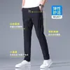 Pantalones Casuales de Seda de Hielo para Hombre Estilo Coreano Talla Grande Tendencia de Moda Suministro de Comercio Exterior en Stock Pantalones Rectos
