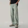 Jeans Stretch Tencel Ultrafino Verão 2025 Masculino Calças Largas Retas Soltas Verão High Street Americana Sensação Fresca
