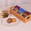 Caja de Almacenamiento para Bolsitas de Té de Suministro Directo Transfronterizo Caja de Almacenamiento de Compartimentos de Escritorio con Asa Caja de Madera para Bolsitas de Café Almacenamiento de Artículos Varios para el Hogar