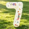 Globos de números para decoración de fiesta de cumpleaños, números grandes de papel de aluminio para niños de 1 a 9 años, suministros de decoración de cumpleaños