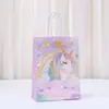 Nuevas Bolsas de Regalo Temáticas de Unicornio Fantasía, Bolsas de Papel Kraft, Bolsas de Tote para Fiesta, Bolsas de Regalo al por Mayor