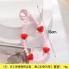 Nuevo Colgante de Bolso de Cadena con Cuentas en Forma de Corazón Llavero Estilo Fresco DIY para Niñas Cadena Colgante Anti-Pérdida para Cámara