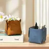 Porta Plumas Redondo de Cuero Caja Creativa de Almacenamiento para Escritorio Soporte para Bolígrafos de Negocios Simple y Lindo Decoración para Estudiantes Hecho a Medida