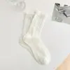 Calcetines de Verano Finos Calados de Encaje a Media Pantorrilla Calcetines de Encaje Estilo Ballet Calcetines de Malla de Color Sólido Transpirables Absorbentes de Sudor con Felpa