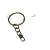 Chaveiro de Metal Personalizado Processado Fivela de Argola Abertura 25 Chaveiro Mais Corrente Bagagem Brinquedo DIY Acessórios de Pingente