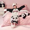 Bata de franela para niña para otoño e invierno, conjunto a juego para padres e hijos, bata infantil, extra ancha, gruesa y larga, ropa de dormir, vestido para casa