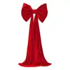 Conjunto de Decoração de Casamento para Parede de Fundo da Cabeceira, Guirlanda de Laço de Veludo Vermelho para o Quarto dos Noivos, Tamanho Grande
