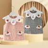 Babero de alimentación para bebés para niñas, sin mangas, impermeable, reversible, elegante babero delantal de alimentación para bebés y niños pequeños