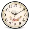 Reloj de Pared Silencioso Estilo Europeo Platino para Sala de Estar, Dormitorio, Oficina; Reloj de Pared Simple y Elegante; Reloj Moderno Creativo de Cuarzo