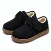 Zapatos Birkenstock para Mujer de Terciopelo Cálido con Velcro para Otoño e Invierno Suela Gruesa Zapatos de Algodón Punta Redonda Retro Slip-on Venta al por Mayor Directo de Fábrica