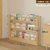Estantería detrás de la puerta Estante de almacenamiento infantil Madera maciza De pie Estante de almacenamiento integrado Montado en la pared Estante para libros ilustrados Configuración de área de lectura en casa