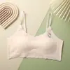 Novo Sutiã Seamless de Desenvolvimento para Meninas Adolescentes do Ensino Fundamental, Lingerie com Costas Bonitas, Anti-Exposição com Bojos, Top Tubinho Suspensório Estudantil