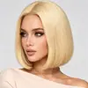 La peluca de moda para mujer más vendida de TEMU, cabello liso corto con raya media, estilo BOBO, peluca completa artificial para disfraz