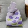 2024 Amazon ebay Bolsa de Lã Coreana Moda Bolsa de Tricô Simples Bolsa de Ombro Bolsa Tote Flor Fábrica