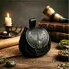 Bolsa de Cintura com Cordão Embossed de Bússola Viking Nórdica Medieval, adequada para role-playing e cosplay Viking