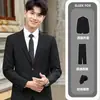 Traje Coreano de Cuatro Piezas para Hombre Traje Ajustado Profesional Vestir Negocios Viajero Moda Otoñal para Hombre
